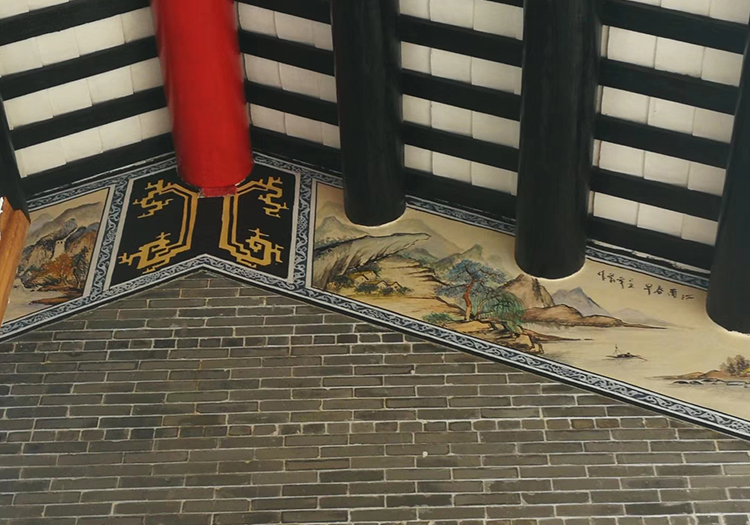 古建筑彩绘遂溪祠堂